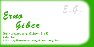 erno giber business card